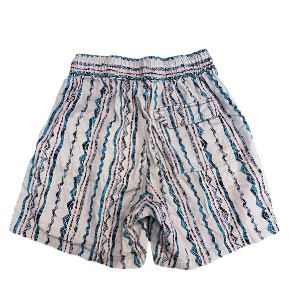 Extreme 80s Retro Striped Elastic Cotton Shorts Men’s Small 90s - Picture 2 of 7